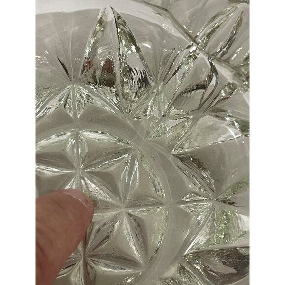 Cigar/cigarette Vintage‎ Glass French Square Ashtray 60s Mid Century Heavy Cut C - Picture 10 of 13